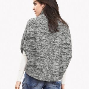 Banana Republic Zip Sweater Capelet Gray